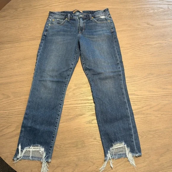 Joe's Jeans The Smith Mid-Rise Crop Shark Bite Hem Sz 27 Farmcore Relaxed - Picture 2 of 10